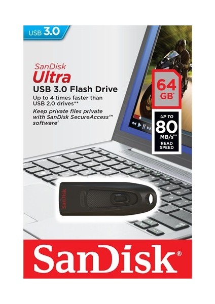 Ultra 64GB USB 3.0 USB Bellek (SDCZ48-064G-U46) 10 Adet