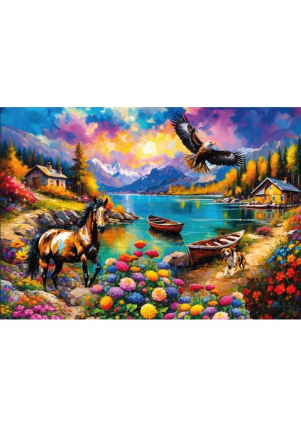 Olimpia Peacefullakeside 1000 Parça Puzzle fiyatları