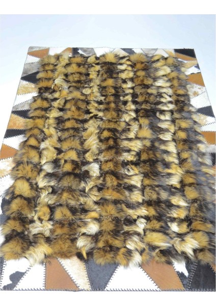 Taba, Siyah ve Beyaz Renk Deri ve Kürklü Toscana Halı 120X180 cm (2,16 M²) fiyatları