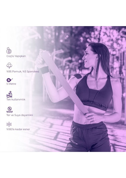 Well Yeşil Spor ve Terapi Bandı, Sport Tape Tape, Sporcu Kas fiyatları