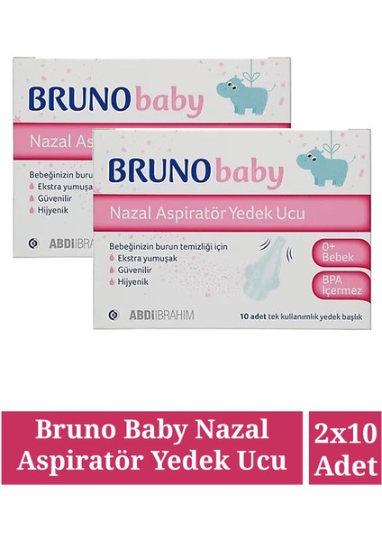 Bruno Baby Nazal Aspiratör Yedek Ucu 10'lu 2 Adet