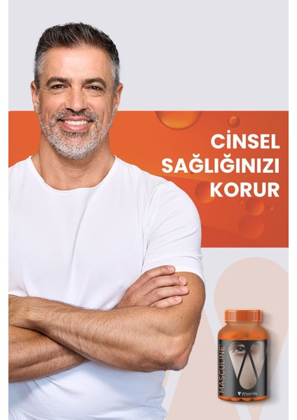 Wiserlife Masculine Cüce Palmiye Ekstresi Isırgan Ekstresi Çinko ve Bor Içeren Takviye Edici 60 Tablet