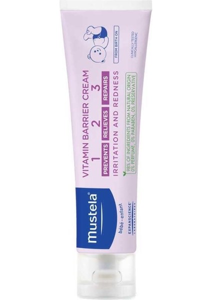 Mustela Vitamin Barrier 1.2.3 Pişik Kremi 100 ml