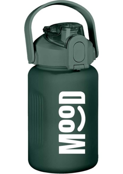 1000 ml spor matara, kilitli kapak, sızdırmaz, yeşil renk, plastik modelleri