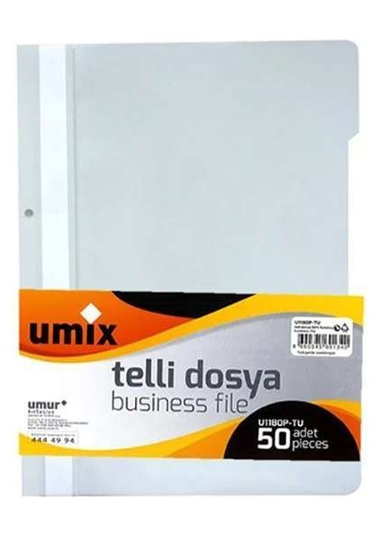 Telli Dosya A4 Eco Beyaz 50'li Paket