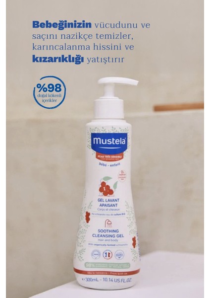 Mustela Soothing Cleansing Gel Hair And Body Hassas Ciltler Için Temizleme Jeli 300 ml 2 Adet fiyatları