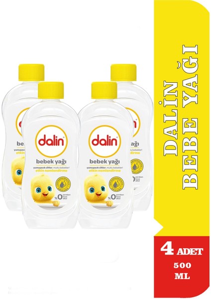Dalin Bebe Yağı 500 ml 4 Adet