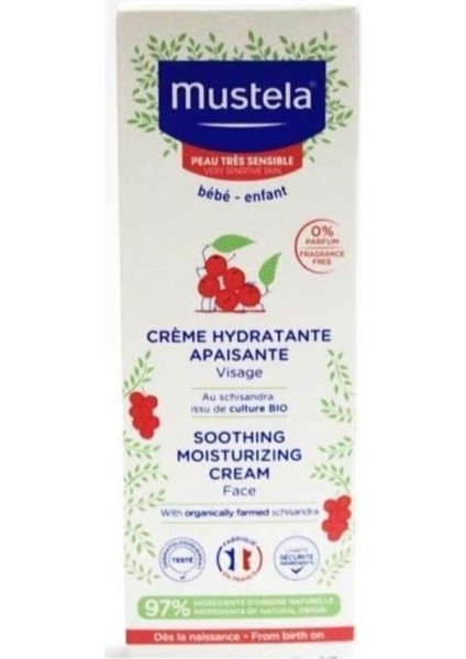 Mustela Soothing Mousturizing Cream Hassas Ciltler Için Krem 40 ml