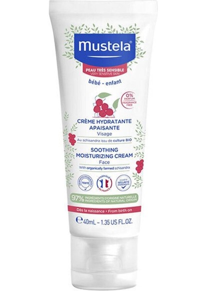 Mustela Soothing Mousturizing Cream Hassas Ciltler Için Krem 40 ml