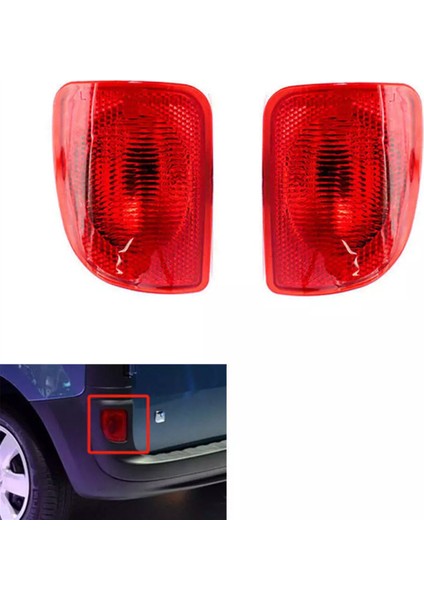 Araba Arka Tampon Işık Reflektörü Uyarı Durdurma Fren Sis Lambası 8200419906 8200419908 Renault Kangoo 2008-2018 Için (Yurt Dışından) fırsatları