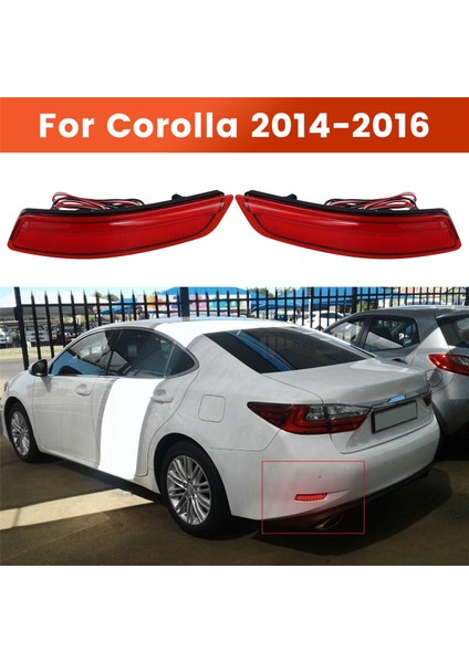 Araba LED Arka Tampon Reflektör Işık Fren Lambası Arka Lambası 81910-30040 81920-30040 Toyota Corolla 2014-2016 Için (Yurt Dışından) fırsatları
