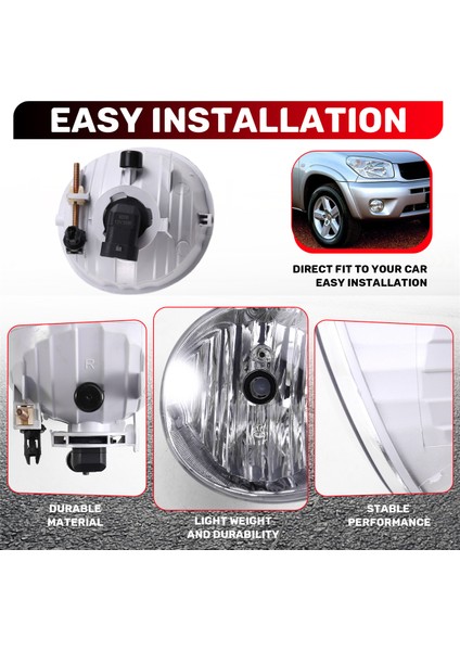 Ön Tampon Sis Lambası Toyota Rav4 2004 2005 Avalon 2005 - 2007 Hilux Vigo Şeffaf Len Alt Tampon Sis Lambası (Yurt Dışından) indirimleri