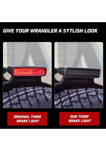 Jeep Wrangler Jl 2018-2024 Için LED 3. Fren Lambası Arka Yüksek Montajlı Durdurma Lambası Fren Lambası Dumanlı Mercek (Yurt Dışından) modelleri