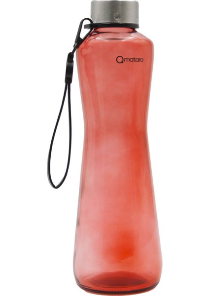 Kırmızı Cam Matara, 750cc, Sağlam ve Şık Tasarım, Türkiye Menşei