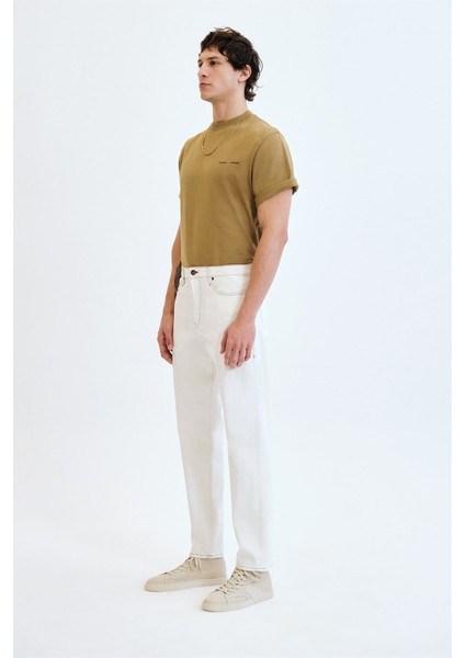 Jake Loose Tapered Fit Ekru Erkek Jean Pantolon modelleri