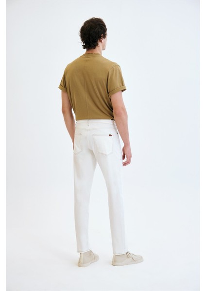 Jake Loose Tapered Fit Ekru Erkek Jean Pantolon fırsatları
