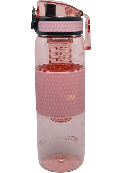 530ml Pembe Silikon Gövdeli Sağlıklı Tritan Su Matara, Detoks Aparatıyla Güçlü ve Hafif fiyatları