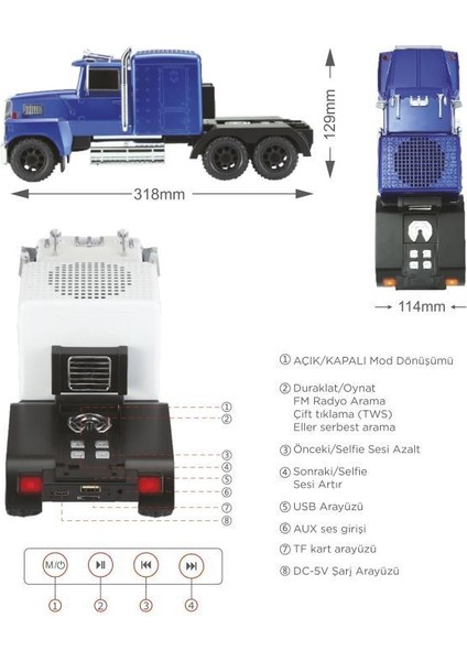 D50 Siyah Tır Bluetooth Hoparlör Fm-Aux-Usb Destekli Speaker Hoparlör modelleri