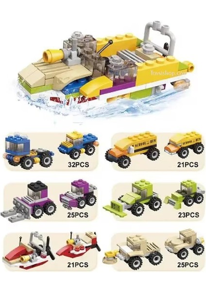 Ideas LEGO Arabalar 6'lı Set 147 Parça (SM208B)