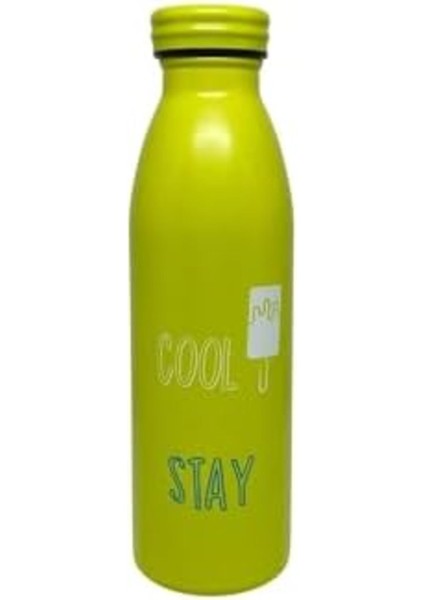 Fosfor Yeşili Çelik Desenli 500ml Matara, şık ve tasarım fiyatları