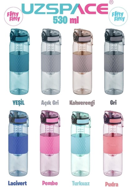 530ml Detoks Aparatlı Pembe Silikon Su Şişesi, Hafif ve Sağlıklı Tasarım indirimleri