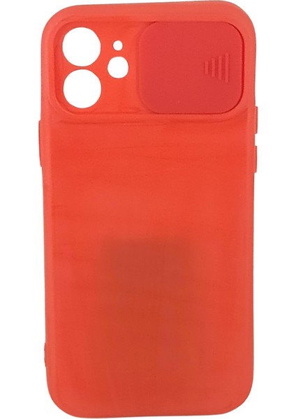 iPhone 12 Uyumlu Kamera Sürgülü Mat Silikon Kılıf