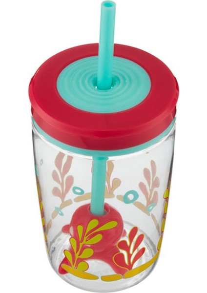 Renkli ve eğlenceli yüzen ahtapot pipetli cam bardak, 0,40 L, US menşei fiyatları