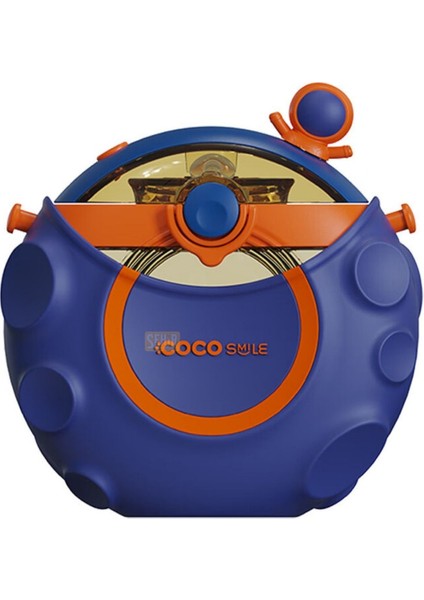 Uzay Temalı 630ml Silikon Kılıflı Tritan Matara, Çocuklar İçin Renkli ve