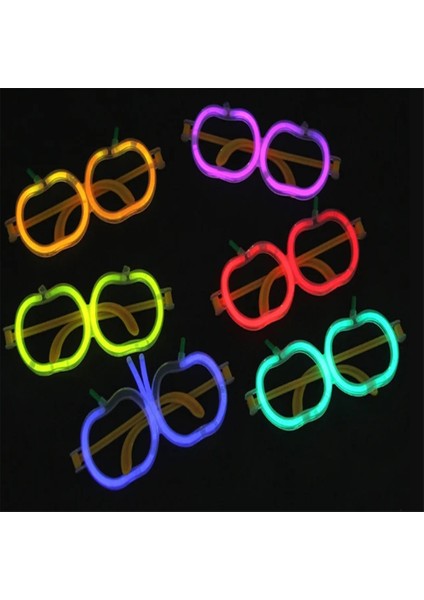 Büro Ev Ofis Gösteri Kostüm Gözlüğü Için 12ADET Neon Stick Elma Gözlük Seti fiyatları