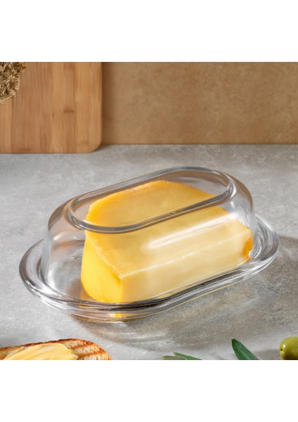 Kapaklı Cam Tereyağlık 176 ml