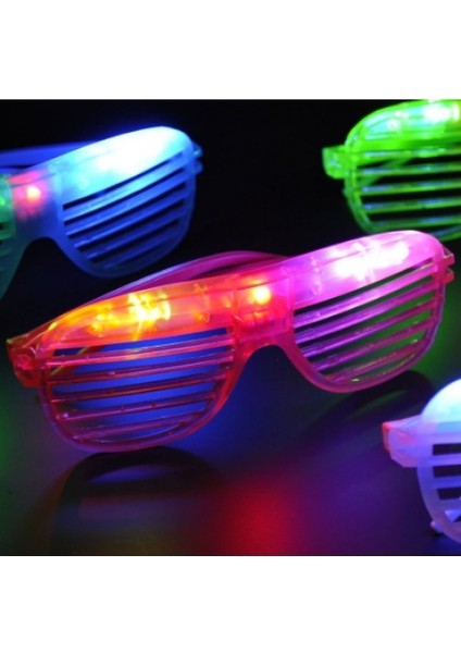 Büro Ev Ofis Gösteri Kostümü Için 12ADET LED Işıklı Renkli Panjur Gözlük Seti fiyatları