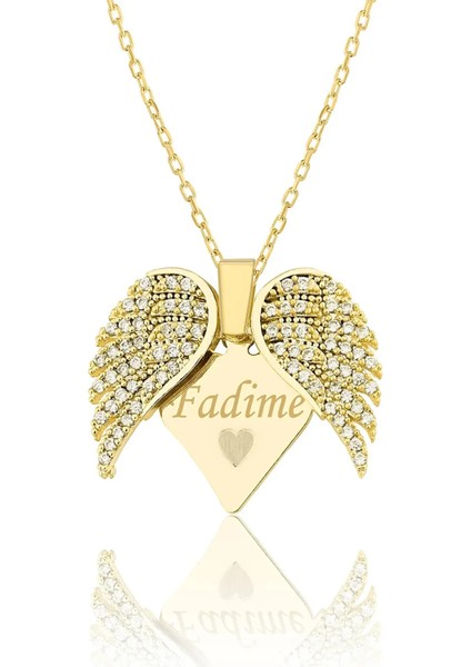 Kişiye Özel Gizli Isim Yazılı Aşkın Kanatları Açılan Kalpli Kolye BBK55 indirimleri