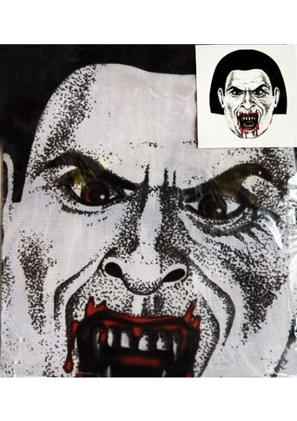 Büro Ev Ofis Gösteri Vampir Kostümü Için Tam Kafa Yüze Yapışan Kanlı Stil Maske