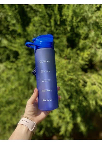 600 ml Şeffaf Tritan Çocuk Matara, Pipetli, Hafif ve Sağlam Tasarım Mavi