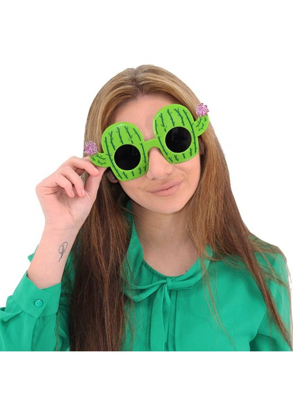 Büro Ev Ofis Gösteri Parti Kostüm Gözlüğü Için 9X19CM Kaktüs Hawaii Gözlük