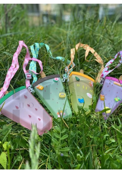 Renkli Karpuz Desenli 300 ml Plastik Su Şişesi, Spor ve Günlük Kullanım İçin Mükemmel indirimleri