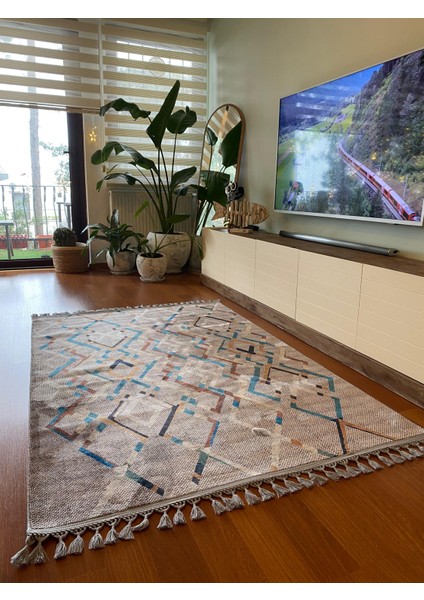 Şık Dekoratif Geometrik Halı