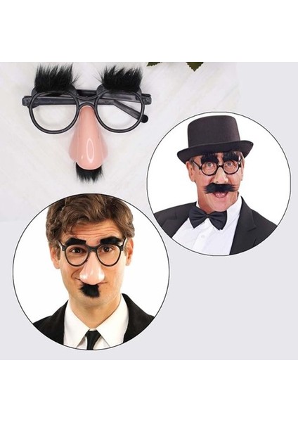 Büro Ev Ofis Şaka Kostüm Gözlüğü Için 9X13CM Kaş Bıyık Mizahi Gözlük