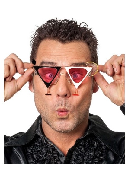 Büro Ev Ofis Gösteri Kostüm Gözlüğü Için Siyah Beyaz Martini Stil Gözlük