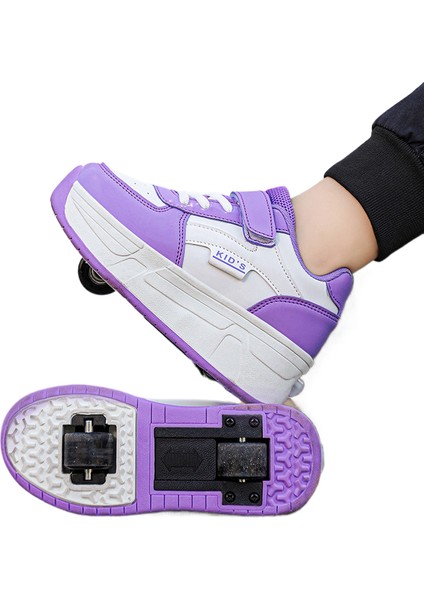 Çocuk Spor Ayakkabıları Erkek ve Kadın Çocuk Çift Tekerlekli Paten Öğrenci Paten (Yurt Dışından)