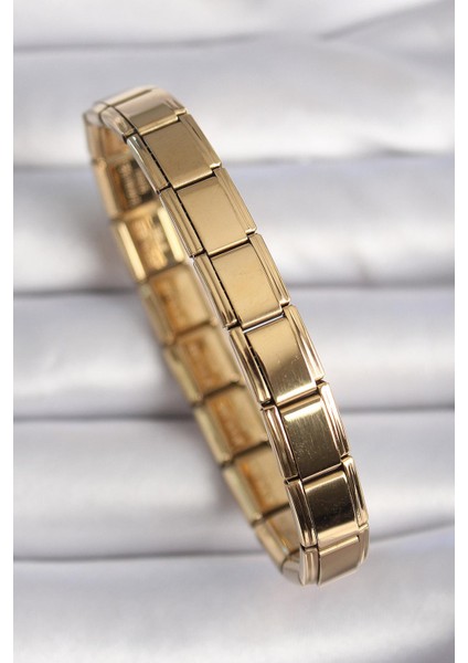 Italyan 18-21CM Beden Seçenekli Charm Çelik Bileklik SCB38