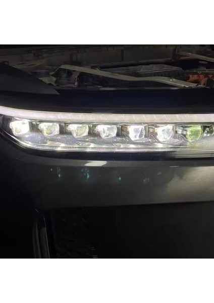 Evrensel Araba Moto 1.5 Inç Matris LED Far Çift Işık Merceği Uzun Far ve Kısa Far Desteği 6000K Işık (Yurt Dışından)