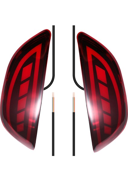 Hyundai Accent Verna Solaris Brio 2008-2015 Için Araba LED Arka Tampon Işığı Arka Reflektör Fren Sis Lambası Sinyal Lambası (Yurt Dışından)