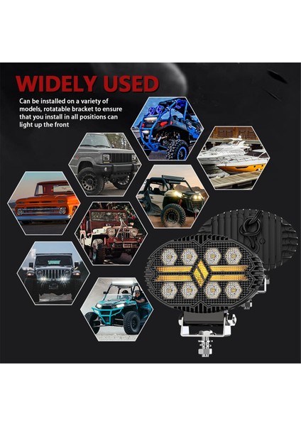 Oval 5.5 Inç Araba LED Çalışma Işıkları Gündüz Farları Kamyon Atv Utv Suv Motosiklet Araba Römork Tekne (Yurt Dışından)