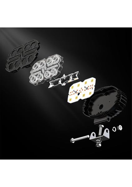 Oval 5.5 Inç Araba LED Çalışma Işıkları Gündüz Farları Kamyon Atv Utv Suv Motosiklet Araba Römork Tekne (Yurt Dışından) fırsatları