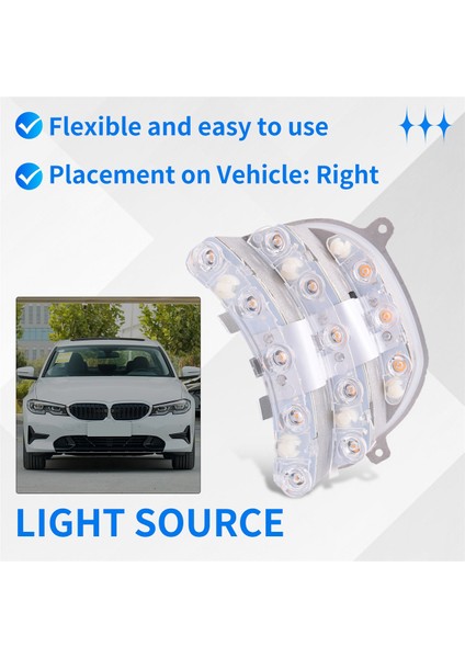 Bmw 3 Serisi E90 E91 2007-2011 Için Araba Farı LED Modülü Yan LED Sinyal Lambası Dönüş Sinyali Işık Kaynağı 63127245814 R (Yurt Dışından) indirimleri