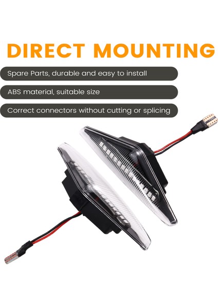 Araba Dinamik LED Yan Işaret Lambası Dönüş Sinyal Lambası Gösterge Lambası Ford Mondeo Mk3 2000-2007 Için (Yurt Dışından)