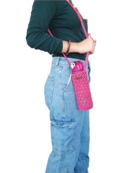 Fuşya motivasyon matarası ve pratik taşıma çantası, enerjinizi her yerde taşıyın! fiyatları