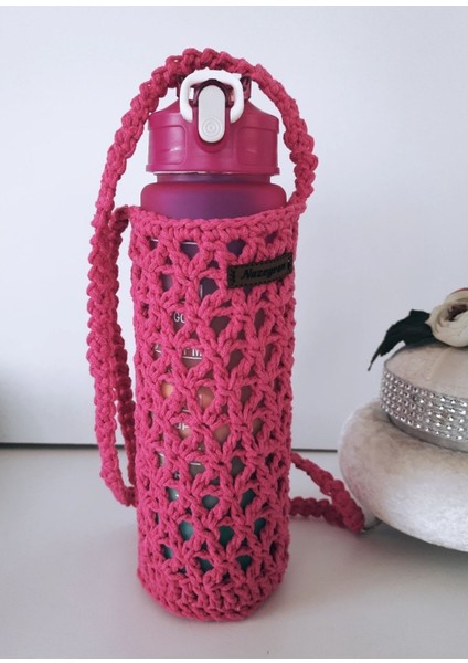 Fuşya motivasyon matarası ve pratik taşıma çantası, enerjinizi her yerde taşıyın! modelleri