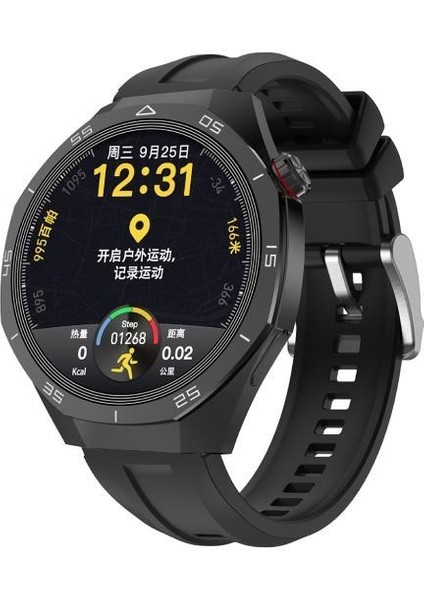 Amoled Ekran 48MM Metal ve Silikon Kordonlu Akıllı Saat Siyah Wt6 Pro